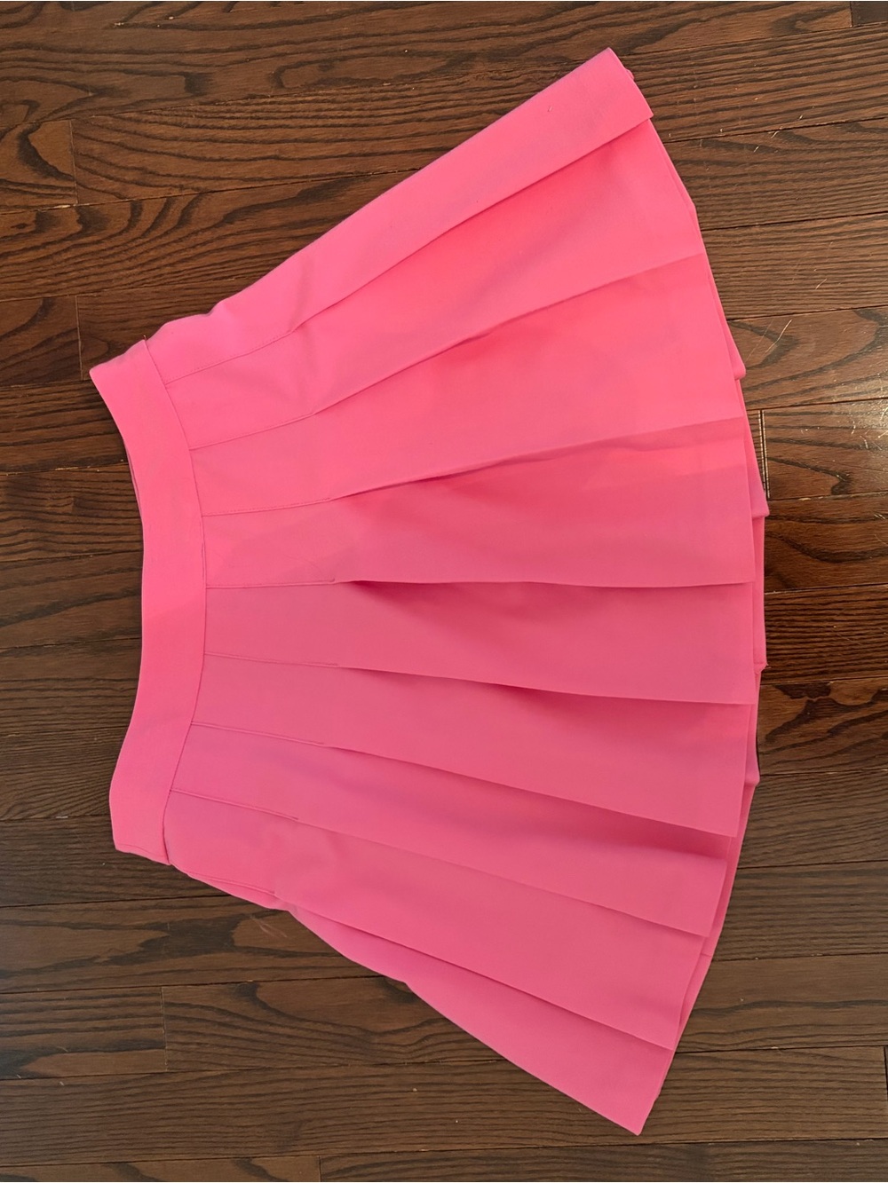 Sunday Best Neon Pink Pleated Skater Skirt